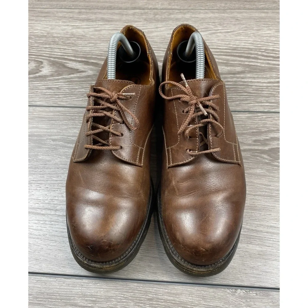 JM Weston‎ Men's Leather Solid Derby Dress Shoes Brown Size 8.5 D